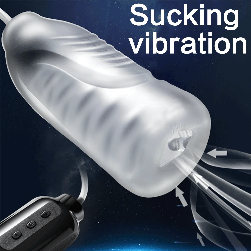 

7 Modes Strong Suck Machine Oral Sex Male Masturbator Electric Deep Throat Clip Suction Blowjob Vibrating Pussy Sex Toys For Men