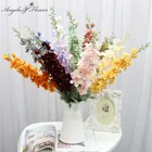 87 см фиолетовый Delphinium Diy букет орхидей шелковые Hyacinth континентальные Искусственные цветы Свадебные домашние вечерние рождественские украшения