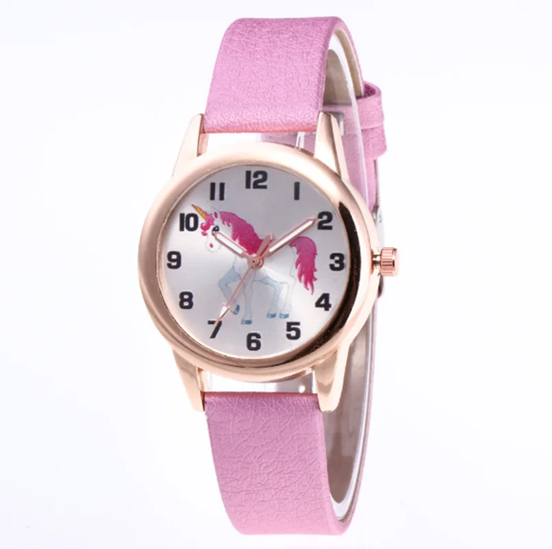 Часы детские наручные с мультяшным единорогом модные классические цифровые