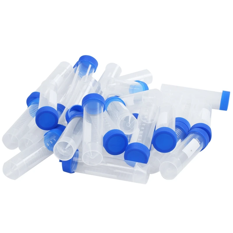 

30Pcs 50Ml Vial Storage Container Test Tubes For Laboratory Lab