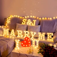 wireless 3d luminous led letters numbers battery night light room holiday christmas birthday party romantic decoration