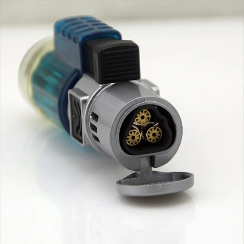 Ветрозащитная Зажигалка Видимый газ Синий Пламя факел турбо распылитель