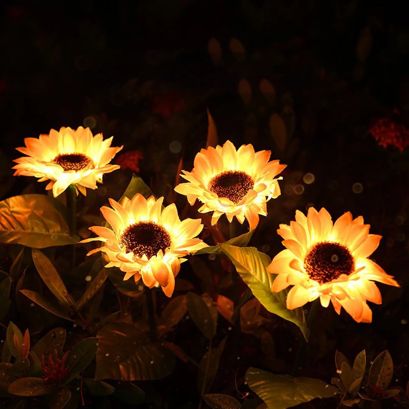 

LED Solar Lamp Outdoor Sunflower Sunflower Garden Landscape Community Garden Floor Lamp Waterproof Lawn Villa Decorative
