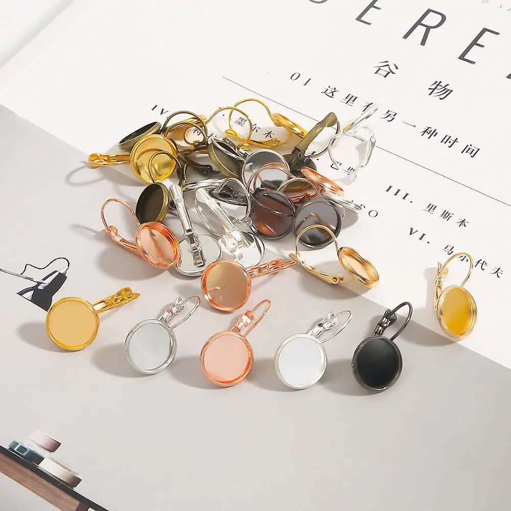 10 шт./пакет держатель для французских серег рычаг кабошон серьга с пустым