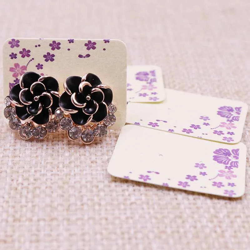 50pcs card27 Серьги-открытки ювелирные изделия-аксессуары ручной работы Классическая бумага 50 шт.-3,5x2,5 см-Бумажная Этикетка персональный стиль милый размер может на заказ - Цвет: 50pcs card27