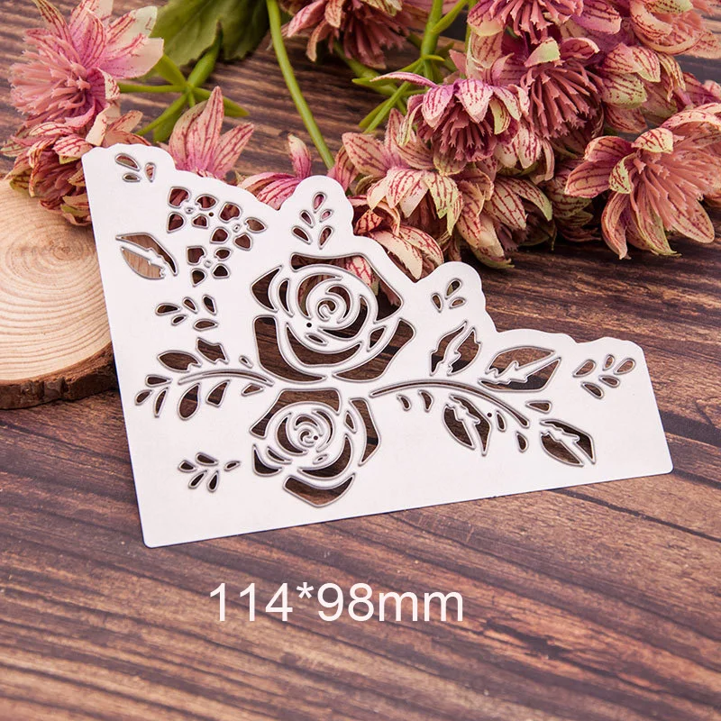 Новые штампы 2019 полые розы цветы металлические скрапбукинг ремесло Рождество