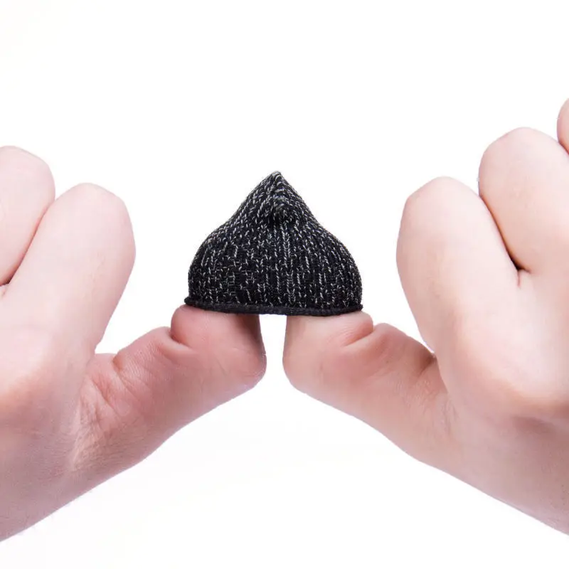 

6/1PCS Mobile Game Controller Finger Sleeve Sets Anti-Sweat Reusable Sweatproof Breathable Full Press Screen Finger Set for PUBG