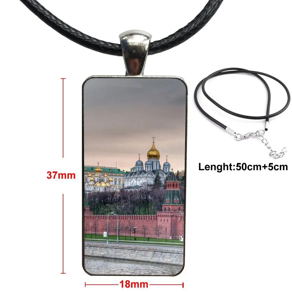 Кремлевская Россия для свадьбы модный стеклянный подвесной брелок ожерелье
