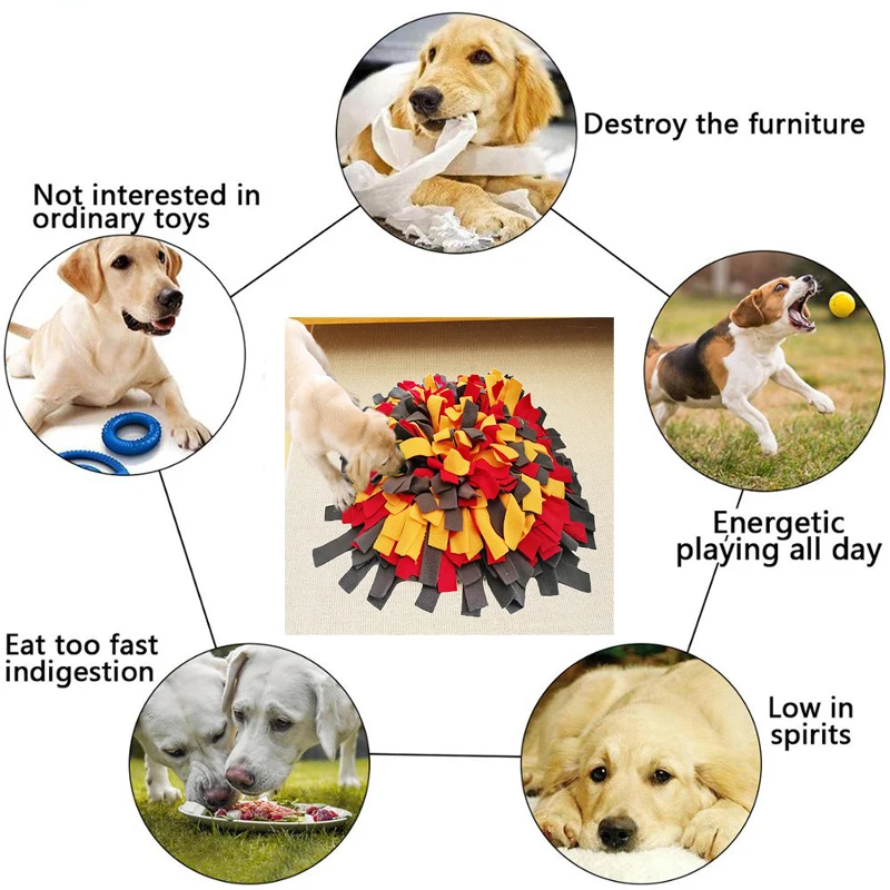 Нюхательный коврик для домашних животных кормления собак прочная Интерактивная