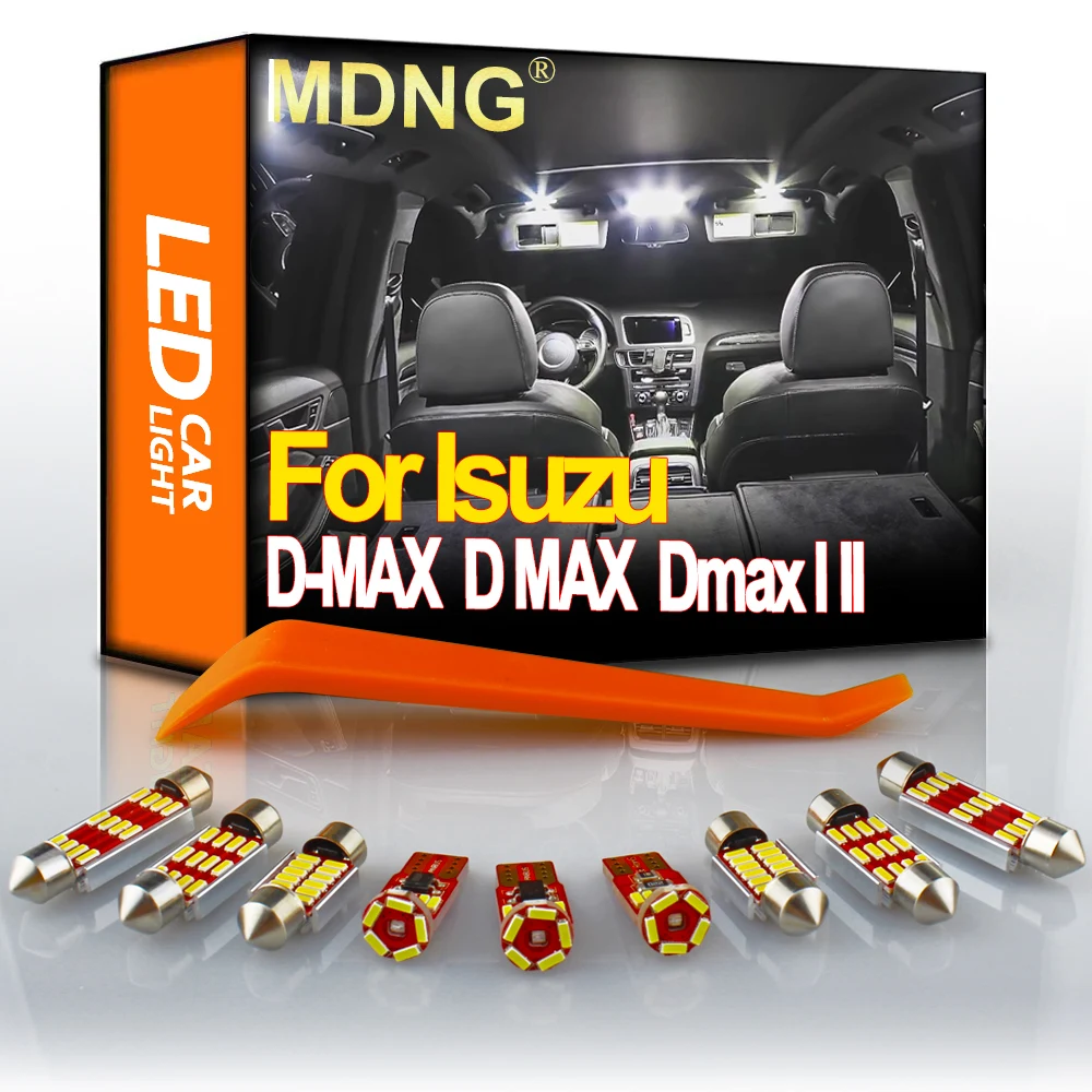 

MDNG 7Pcs Canbus LED Interior Light Kit For 2002-2019 Isuzu D-MAX D MAX Dmax I II Auto Bulbs Dome Map Reading License Plate Lamp