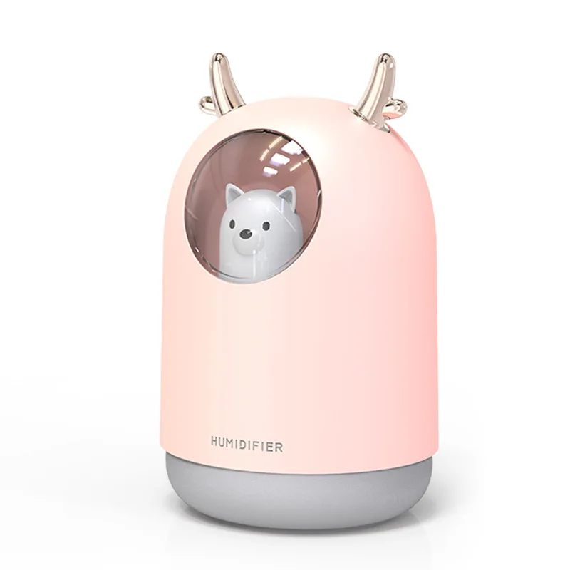 

New cute pet usb mini humidifier night light home mute small desktop air spray creative humidifier