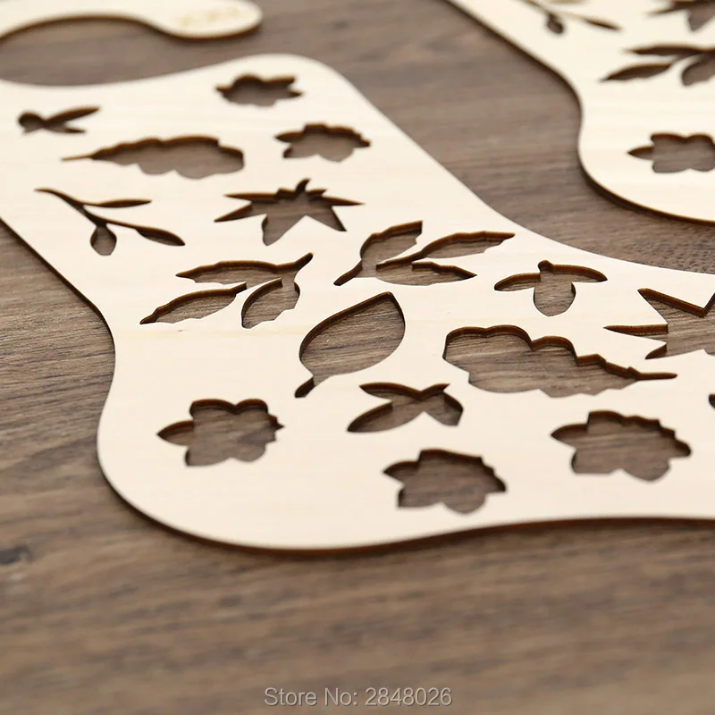 Пользовательские 2 шт деревянные лазерные осенние носки блокаторы 5 размеров