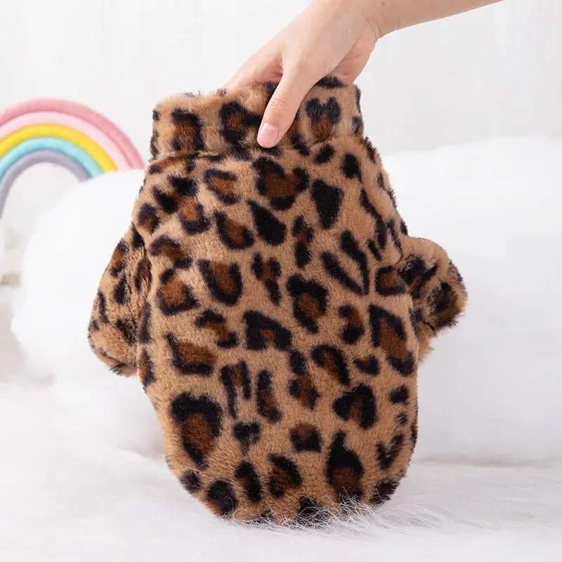 

Одежда для маленьких собак, зимняя одежда для собак, одежда с леопардовым принтом, Тедди, Бишон, Померанская собака, Бишон, одежда для кошек