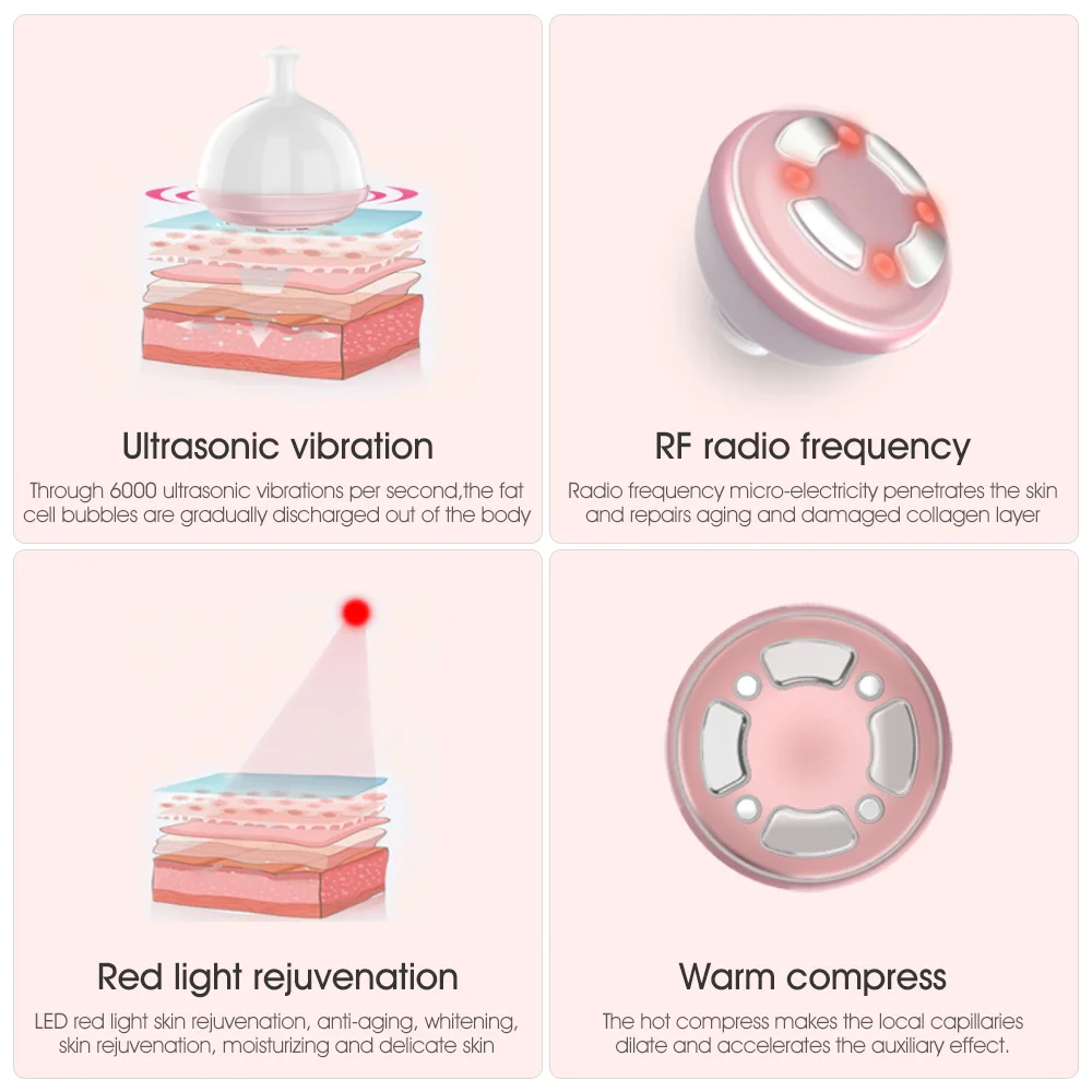 Goede Rf Lichaam Afslanken Massage Radiofrequentie Face-Lifting Body Massager Facial Buik Schoonheid Ultrasone Trillingen Heetpersen