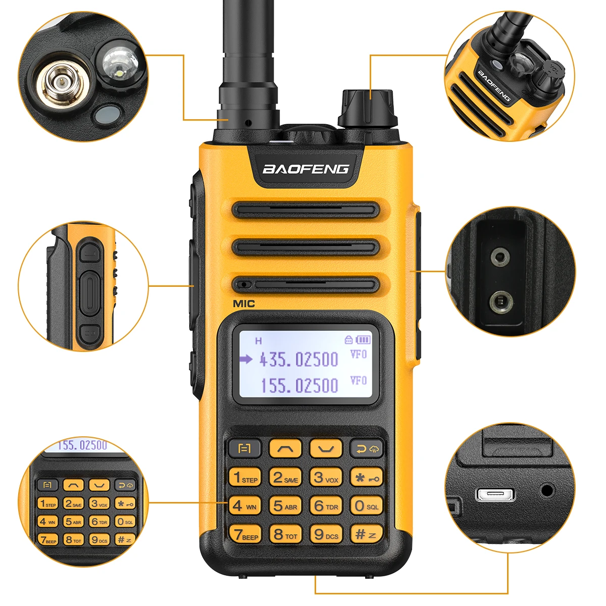 Новая Профессиональная рация Baofeng UV-13 PRO V1 V2 10 Вт 999 каналов VHF UHF Двухдиапазонная