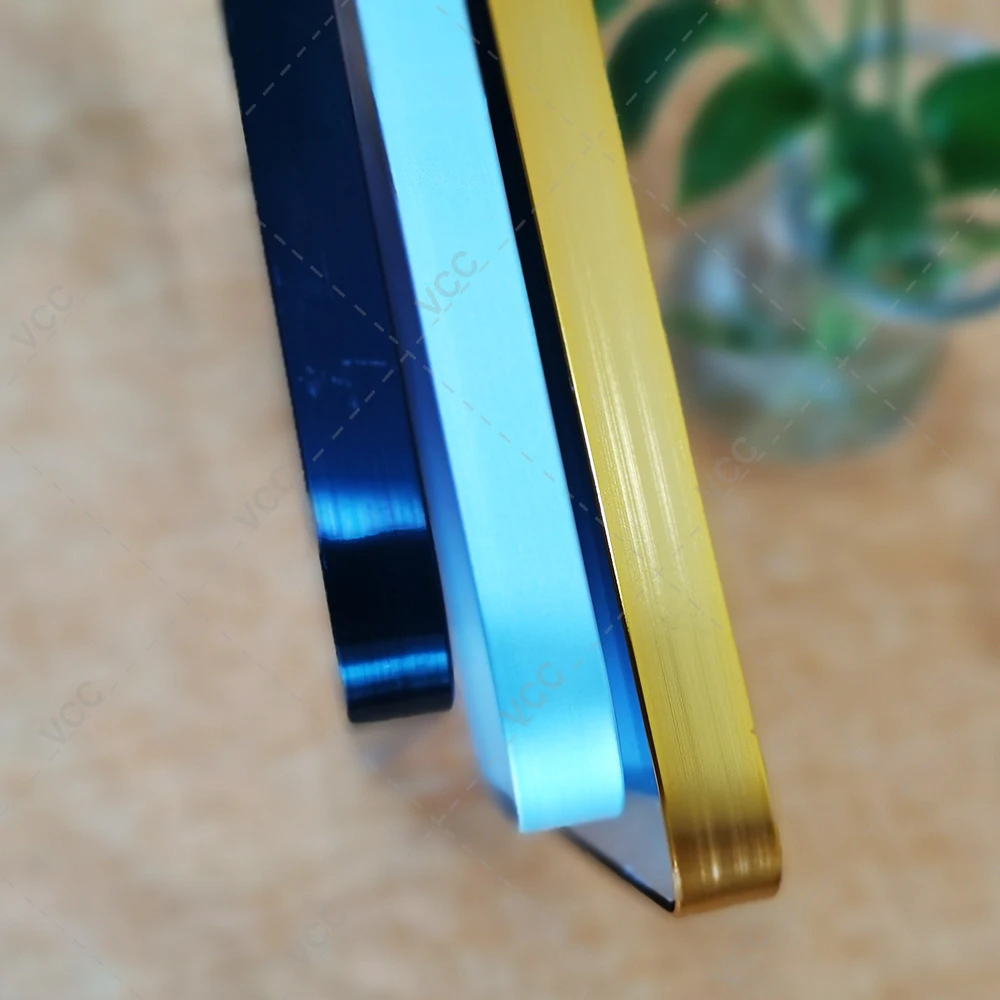 Металлическая магнитная рамка для фотографий золотая черная серебристая