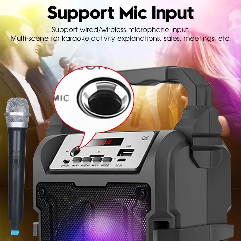 3D Беспроводная bluetooth колонка Портативная звуковая коробка бас стерео сабвуфер