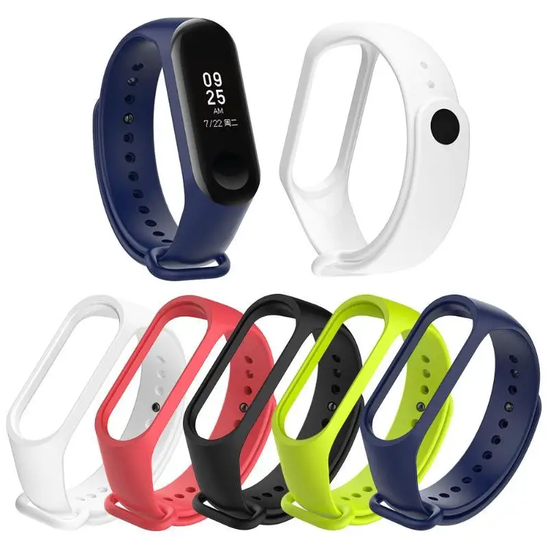 Силиконовый сменный наручный ремень для Mi Band 4 3 ремешок Xiaomi аксессуар Браслет