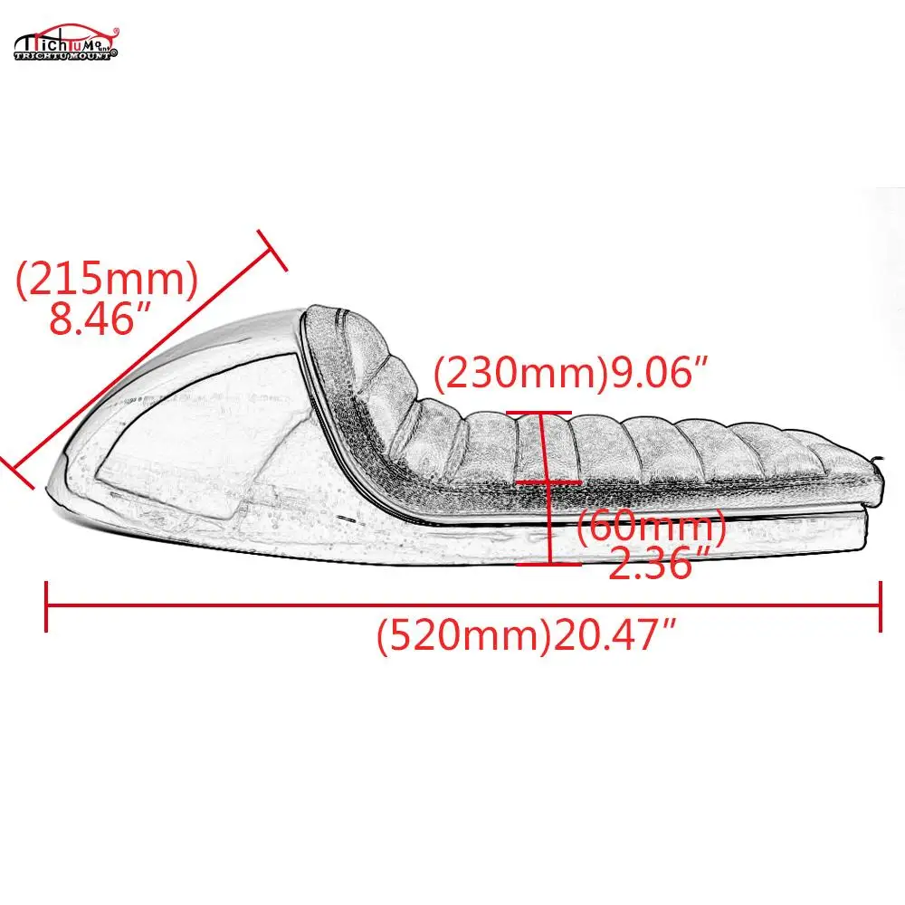 Мотоциклетное сиденье Ретро седло скремблер Подушка основание винтажное для Honda