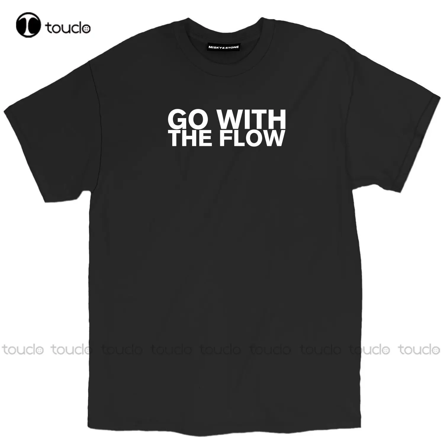 

Men'S T-Shirt Newest Go with The Flow Good Vibes Loose Fit T-Shirt Tee Base Shirt Custom aldult Teen unisex fashion funny new
