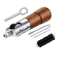 7 pieces leather sewing awl kit hand tools stitcher with craft accessories set stitching awl tool kit leather fabric supplies
