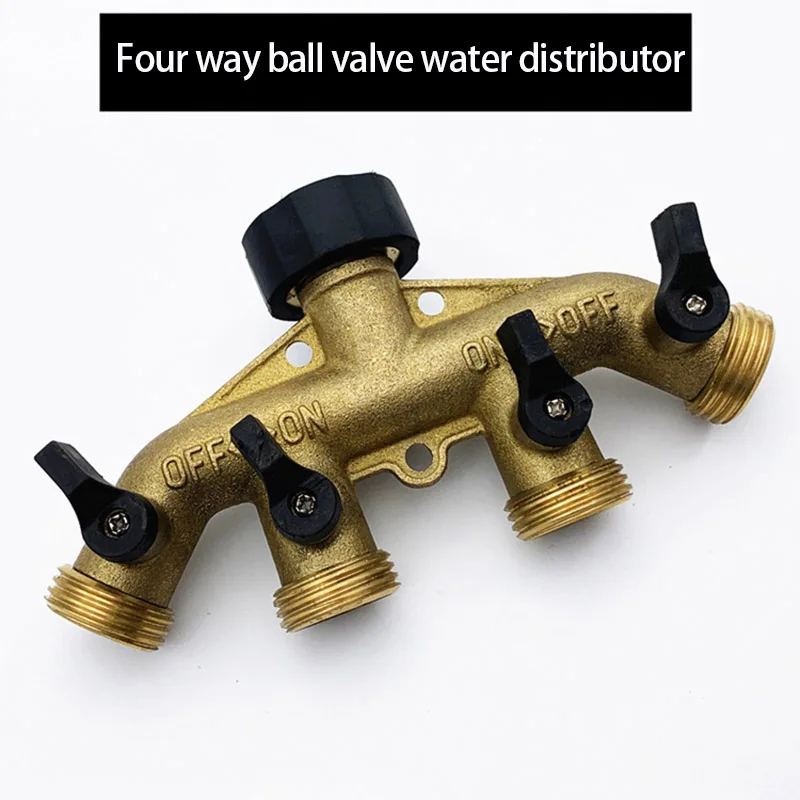 

4 способа разветвитель для садового шланга сверхмощный латуни с 4 клапаны садовый шланг переходник нарезной втулки GRSA889