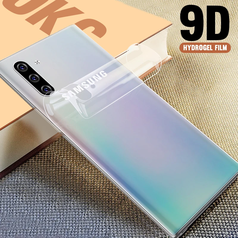 Передняя и задняя 9D Гидрогелевая пленка для Samsung Galaxy Note 10Plus Защита экрана 10 Note10 Pro