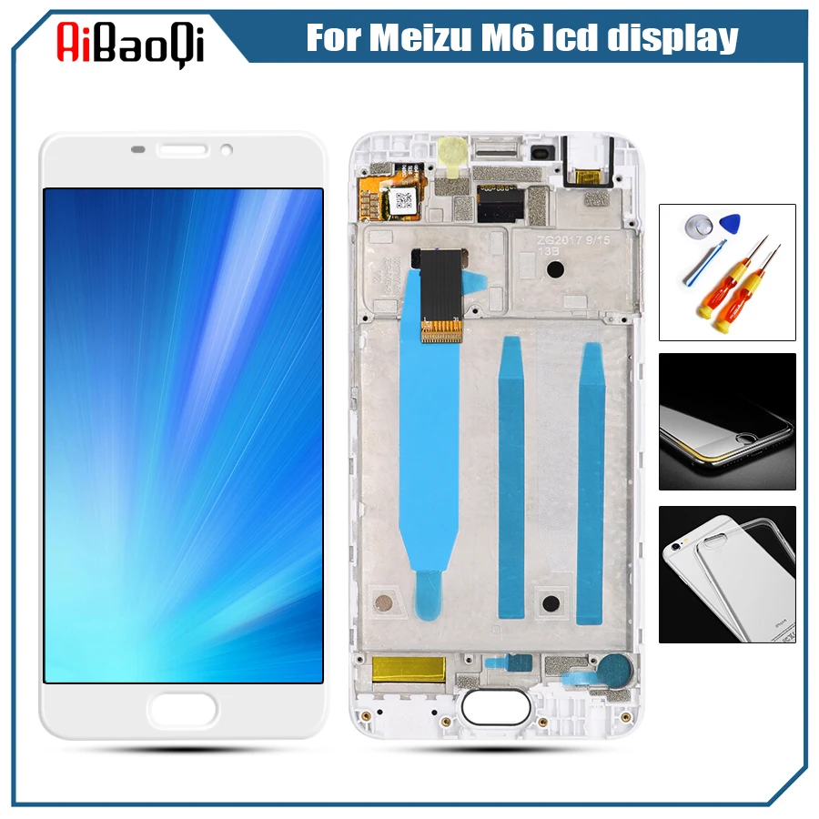 Для Meizu M6 сенсорный экран дигитайзер+ ЖК-дисплей для Meizu M6 M711H M711M M711Q 5," мобильный телефон черный белый цвет ips 1280*720