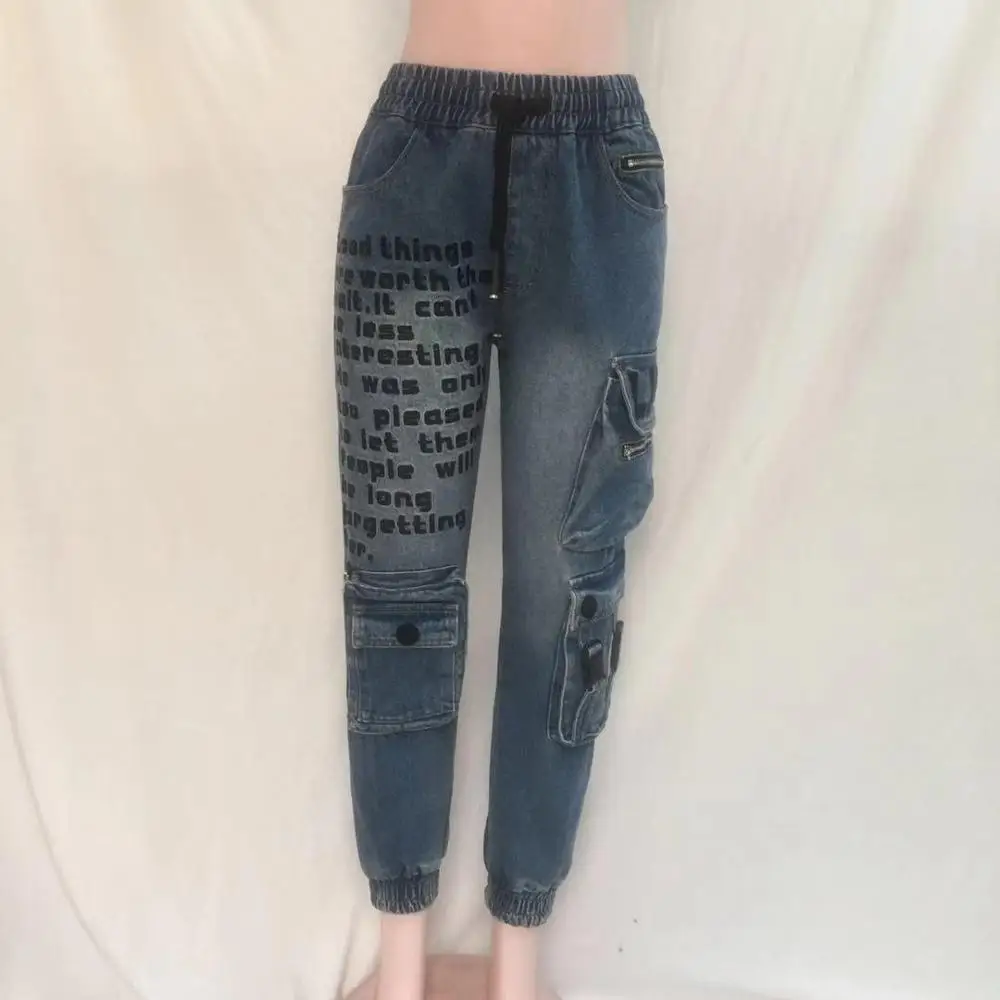 Джинсовые брюки карго женские джинсы женская уличная хиппи| |