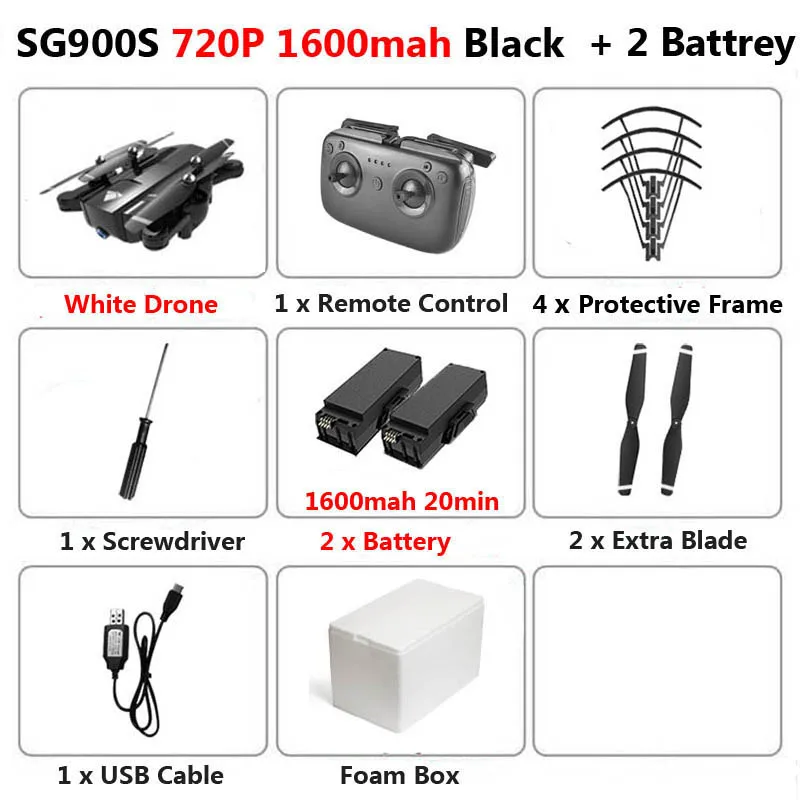B 1600mah 720P 2B F SG900-S SG900S gps складной Профессиональный Дрон с камерой 1080P HD селфи WiFi FPV широкоугольный Радиоуправляемый квадрокоптер Вертолет игрушки F11 - Цвет: B 1600mah 720P 2B F