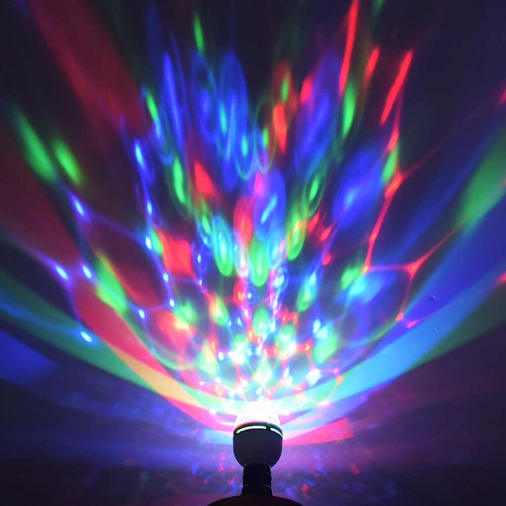 E27 AC 110V 220V 240V светодиодный сценический свет/лампа RGB Вечерние огни 3W красочные лампы DJ световое шоу авто вращающиеся лампы романтический лампада
