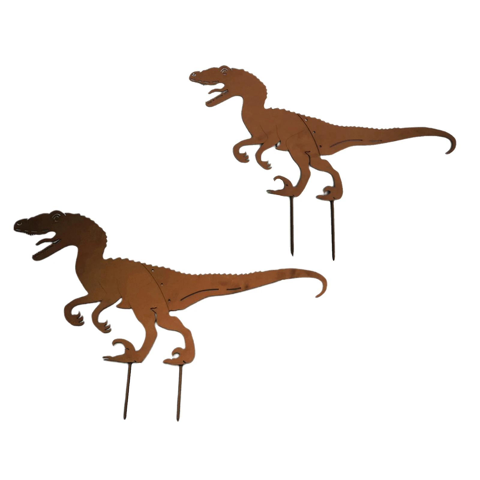 

Dinosaur Silhouette Garden Stake Garden Art for Outside Decorations Lawn Ornaments Ornamental Gardening Stakes Outdoor Statues