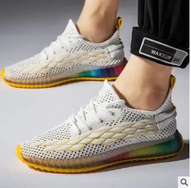 Повседневные Модные мужские кроссовки для папы с 4D принтом Дышащие из сетчатого