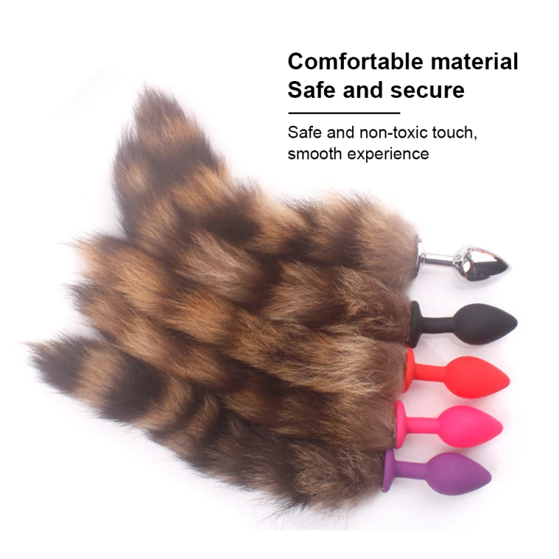 Секс-игрушки мягкая дикая Анальная пробка металлический хвост искусственные