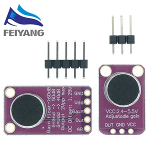 MAX9814 микрофон усилитель с АРУ плата звуковой сенсор модуль автоматического контроля усиления атаки для Arduino MAX4466 PCB плата Diy Kit