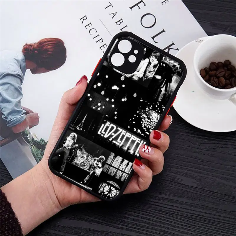 

zeppelins band Phone Case Matte Transparent for iPhone 7 8 11 12 s mini pro X XS XR MAX Plus cover funda