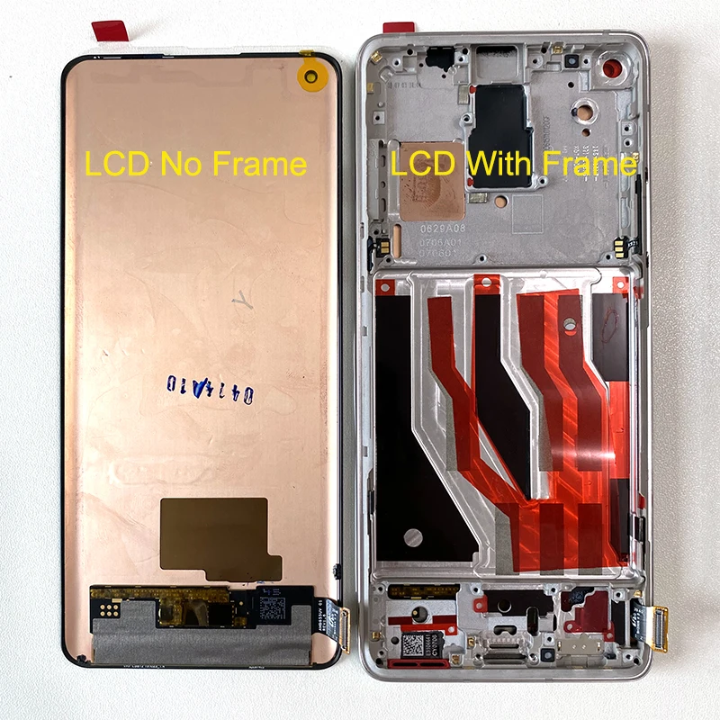 M & Sen-pantalla LCD Amoled Original de 6,55 pulgadas para m&oacute;vil, marco de pantalla + digitalizador de Panel t&aacute;ctil para OnePlus 8 One Plus 8, 1 + 8 1 + 8 IN2013 IN2017-0