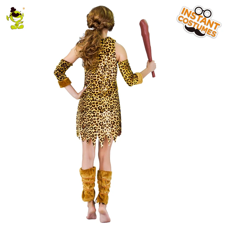 

Adult Cavewoman Costume Carnival Party Cosplay Halloween Sexy Primitive Wildling Dress Up Lady Fancy Short Dress Outfits