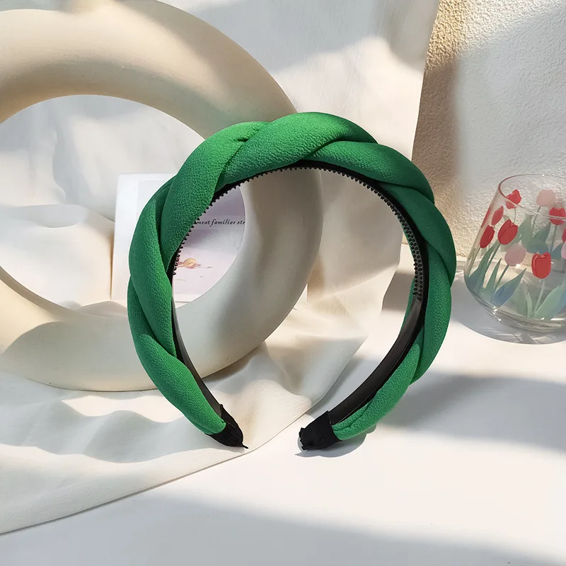 

Korean New Thick Tie Sponge Headband For Women Girls Hair Band Candy Color Headwear Fashion Hair Bands Accessories Drop Shipping
