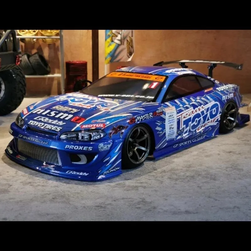 TY15 Silvs S15 GP complete 1/10 1:10 drift RC PC body shell 195width paint body with lampshade drift body RC hsp hpi trax Tamiya