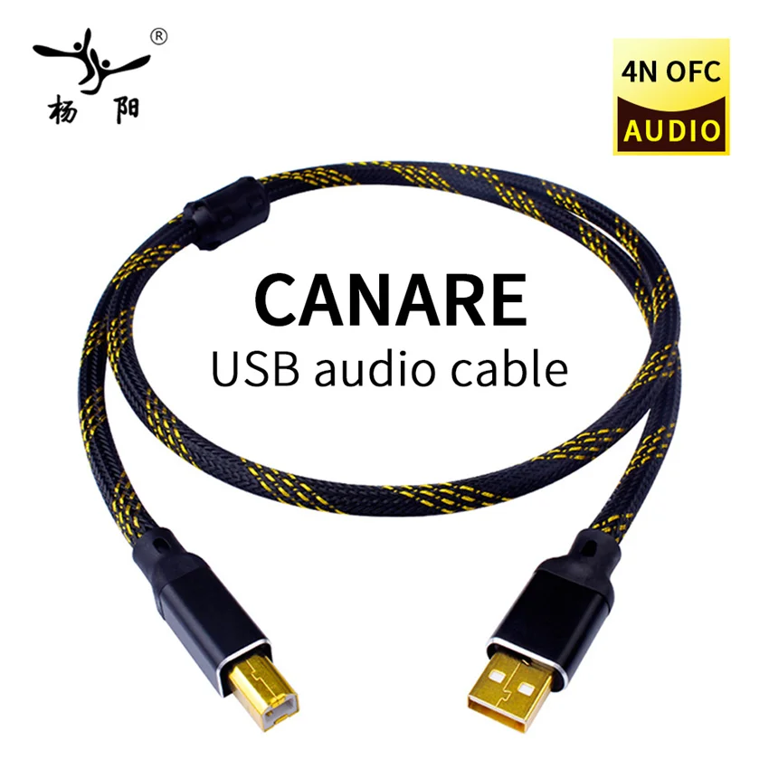 

YYAUDIO L-4E6S Hifi 3.0 USB Cable Type A to Type B Hifi Data Cable For DAC Ofc Shielded Audio Cable High Quality Usb Data Cable