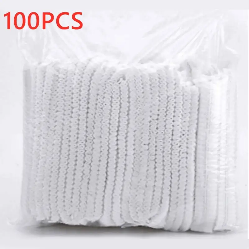 100 шт. Одноразовые салон нетканый шапкой с ушками Antidust Пластиковая Душевая Кепки