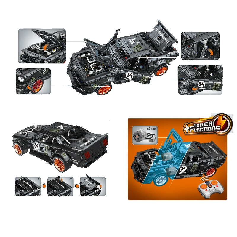 23009 Ford Mustang Hoonicorn RTR V2 функция электропитания для гоночного автомобиля led light Technic
