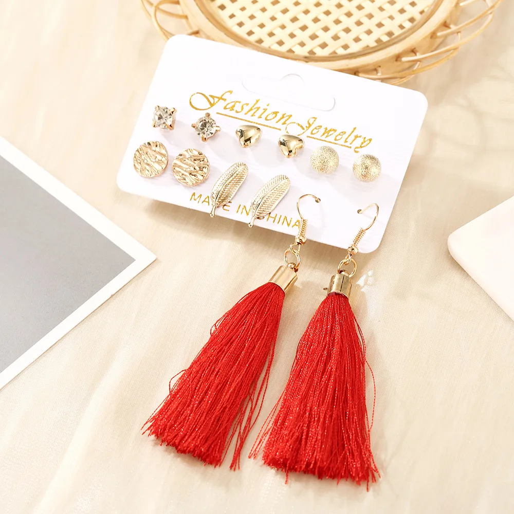 Набор сережек для женщин кисти в этническом стиле геометрические серьги