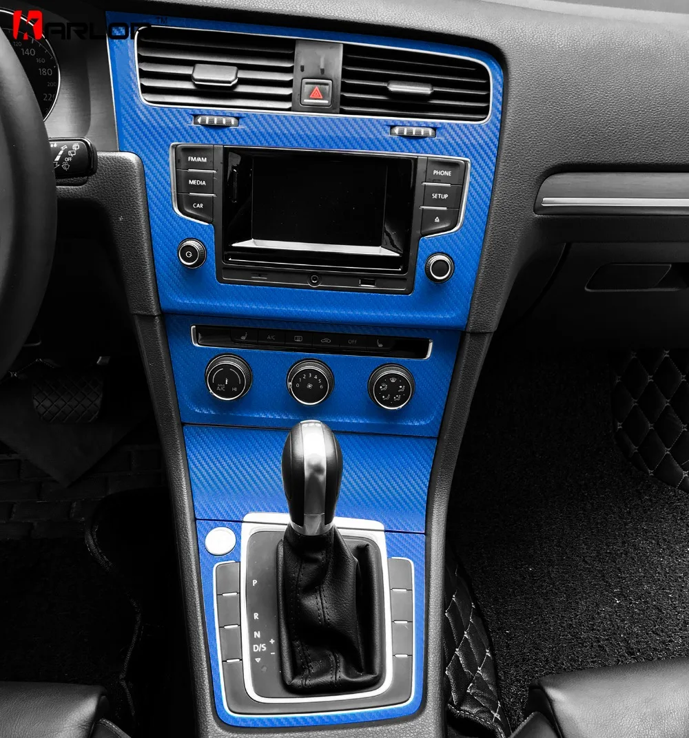 

Gear Shift Knob Central Control Panel Carbon Fiber Protection Sticker Decal Car styling For Volkswagen VW Golf 7 MK7 Accessories