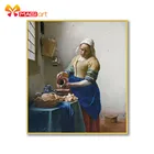 Вышивка крестом наборы для вышивания 11CT растворимые в воде холст картины 14CT Полный Портрет Women-NCMP112