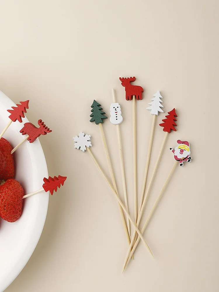 

100 шт., Одноразовые Бамбуковые Шпажки для фруктов