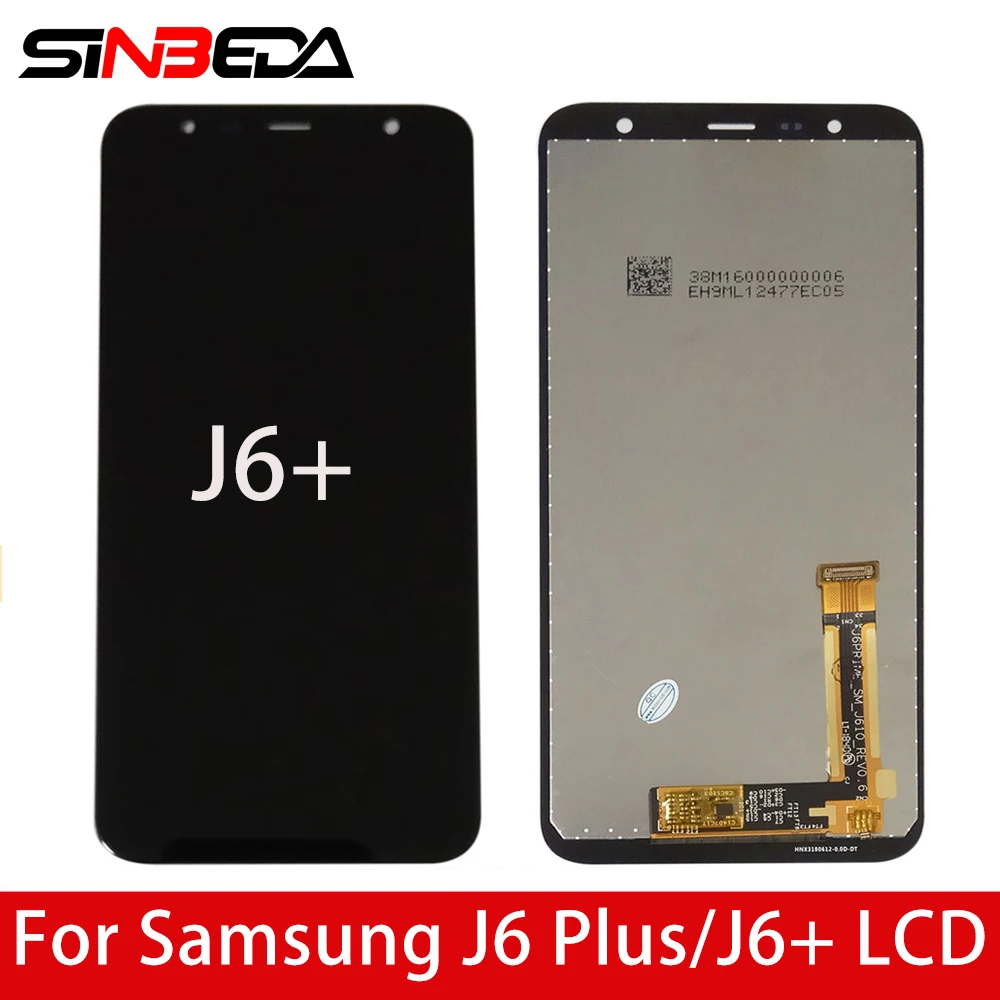 ЖК дисплей AMOLED 6 0 дюйма для Samsung Galaxy J6 + J610 J610F J610FN сенсорный экран в сборе с
