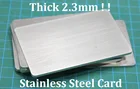 Толстая 2,3 мм тяжелая Нержавеющая Сталь пустая металлическая визитница размер 85*53 мм матовая отделка 12345-вы выбираете количество