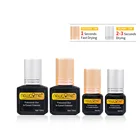 Клей для наращивания ресниц 1-2s, Быстросохнущий черный клей MSDS, профессиональный клей для наращивания ресниц